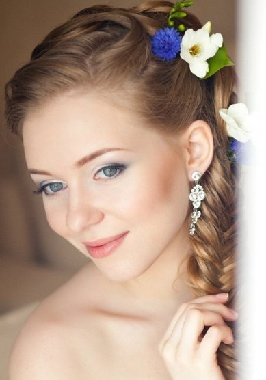 Прическа на свадьбу Е13844 - Стилист-визажист Екатерина Салимова
