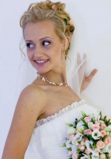 Прическа на свадьбу Е13878 - Стилист-визажист Елена Яндукова