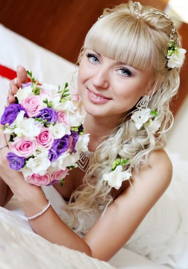 Прическа на свадьбу М13902 - Стилист-визажист Мария Блинова