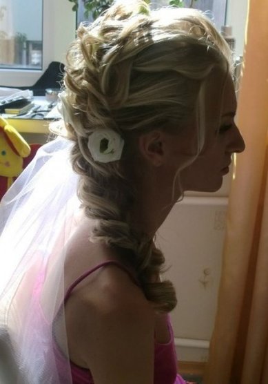 Прическа на свадьбу В14114 - Стилист-визажист Валентина Федотова