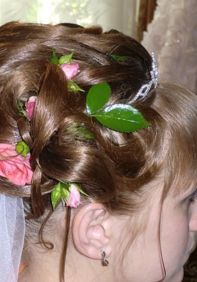 Прическа на свадьбу В14122 - Стилист-визажист Валентина Федотова