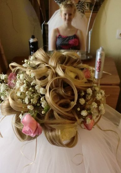 Прическа на свадьбу В14124 - Стилист-визажист Валентина Федотова