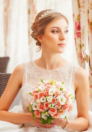 Прическа на свадьбу Е16188 - Стилист-визажист Екатерина Салимова