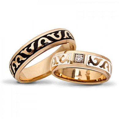 Обручальные кольца РУССКИЙ СТИЛЬ | РУССКИЙ СТИЛЬ-S3991 - Ювелирный салон SHULGA в Самаре