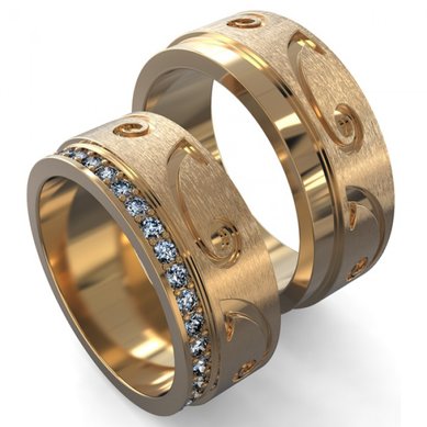 Обручальные кольца 1102 | 1102-А4007 - Ювелирная компания Алмаз
