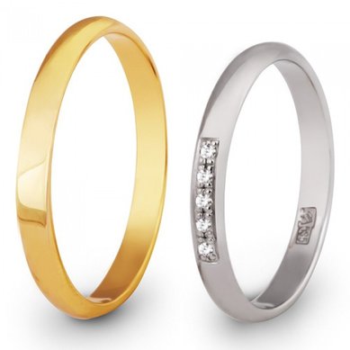 Обручальные кольца 001 | 001-А4010 - Ювелирная компания Алмаз
