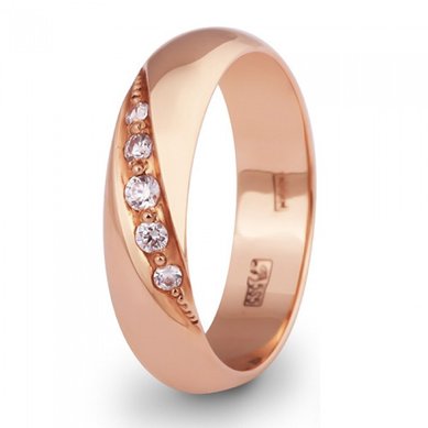 Обручальное кольцо 009-А4011 - Ювелирная компания Алмаз