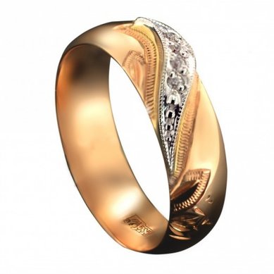 Обручальное кольцо ЗСК15000026-Н4058 - Ювелирный салон Наше золото