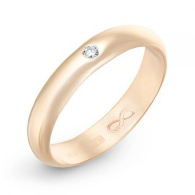 Обручальное кольцо R01-WED-00013-М8390 - Ювелирный бренд Московский ювелирный завод