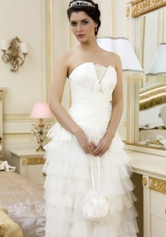 Свадебное платье 1408-A30919. А-силуэт, длинное без шлейфа.