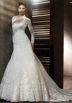 Свадебное платье VN32-V31032. А-силуэт, длинное со шлейфом.