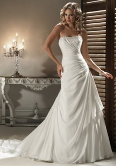 Свадебное платье BS-82-Д31224. А-силуэт, длинное со шлейфом.