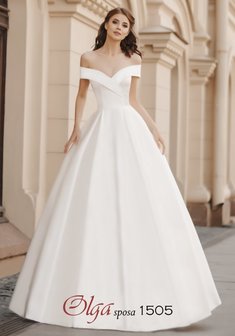 Свадебное платье J68212. С пышной юбкой, длинное со шлейфом.