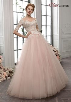 Свадебное платье J68213. С пышной юбкой, длинное со шлейфом.