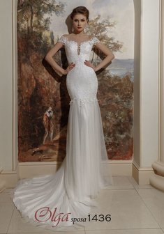 Свадебное платье J68231. Силуэт Русалка (Рыбка), длинное со шлейфом.