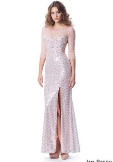 Вечернее платье J68304. Силуэт Русалка (Рыбка), длинное без шлейфа.