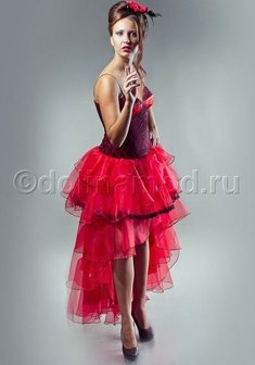 Вечернее платье J68306. С пышной юбкой, короткое без шлейфа.