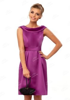 Вечернее платье J68324. С прямой юбкой, короткое без шлейфа.