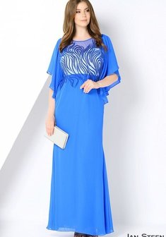 Вечернее платье J68326. А-силуэт, длинное без шлейфа.