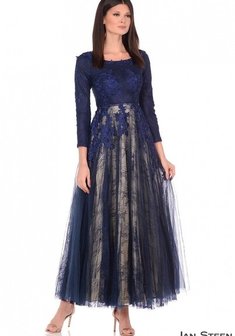 Вечернее платье J68342. С пышной юбкой, длинное без шлейфа.