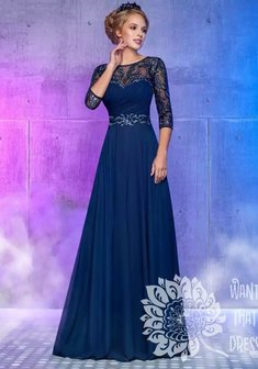 Вечернее платье J68353. А-силуэт, длинное без шлейфа.