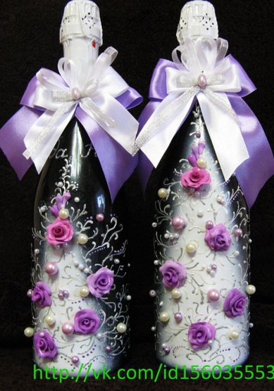 Украшение бутылки М32258 - Салон аксессуаров Мастерская Валерии Горбуновой