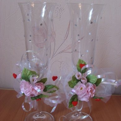 Бокалы для молодоженов A37880 - Салон аксессуаров Annet Wedding