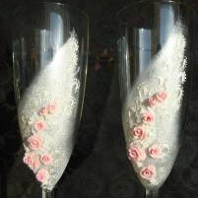 Бокалы для молодоженов A37881 - Салон аксессуаров Annet Wedding